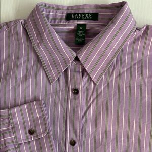 Lauren RL Button front shirt cotton 1X